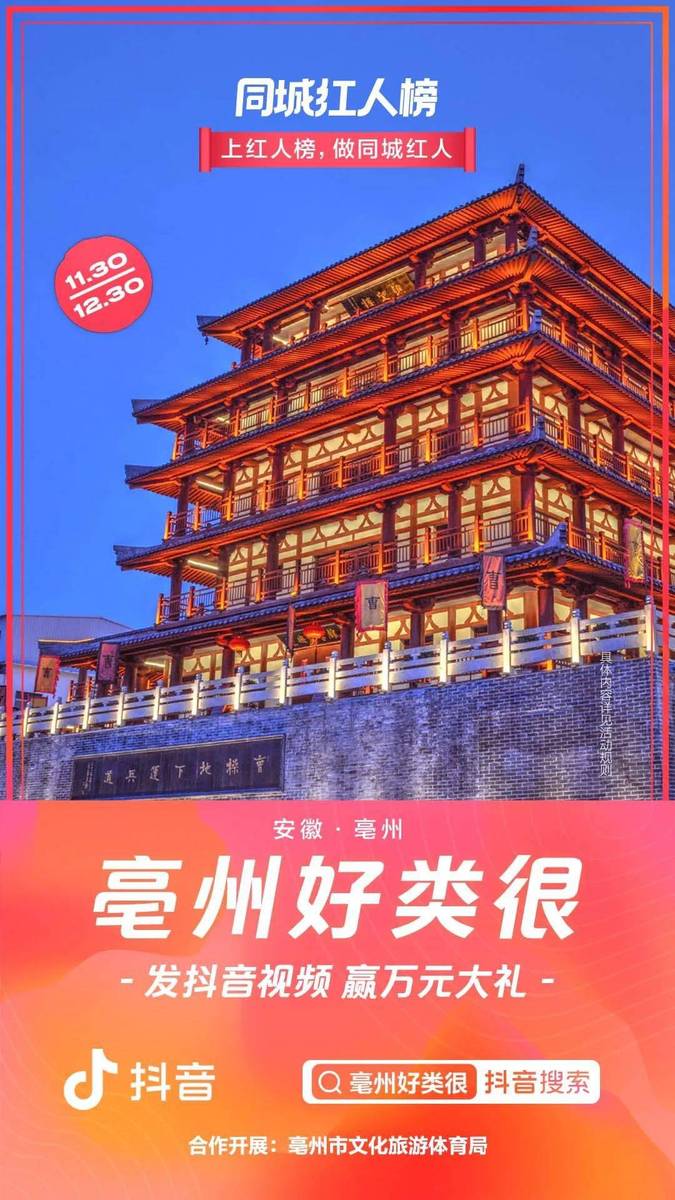 亳州人拍抖音加话题#亳州好类很 ，万元大礼等你来拿！