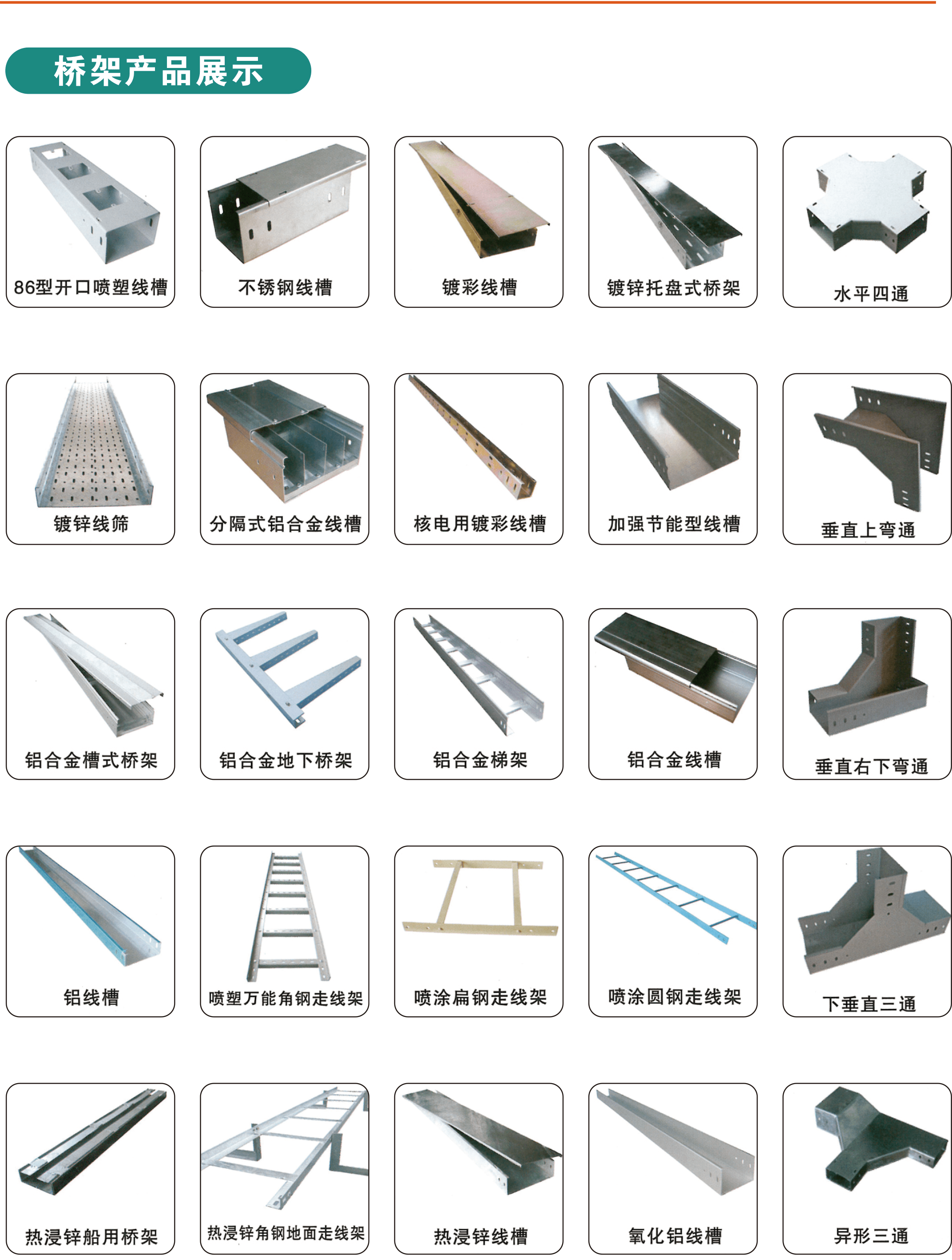 桥架配件大全参考