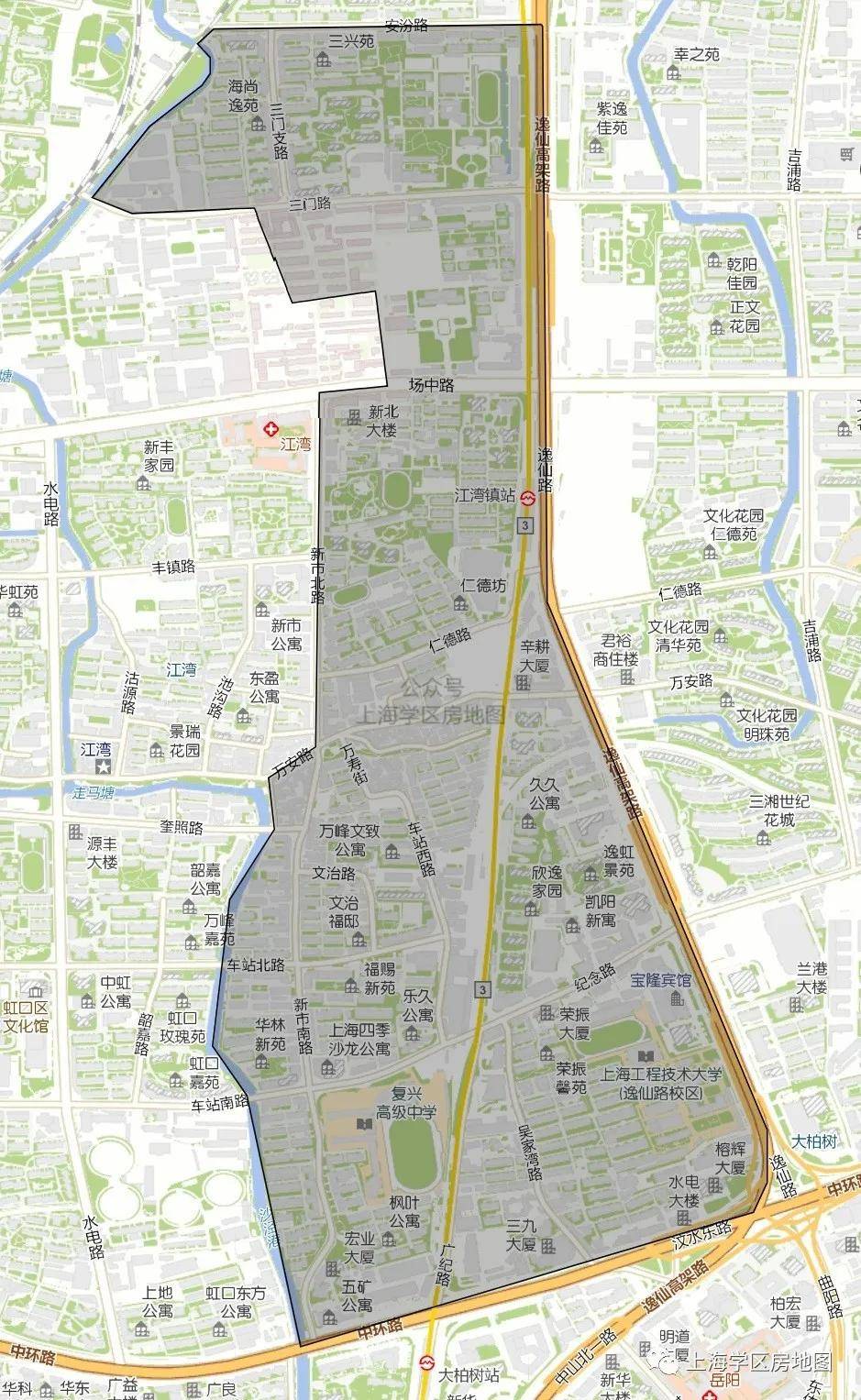 2020年最新上海虹口区学区房地图(小学)