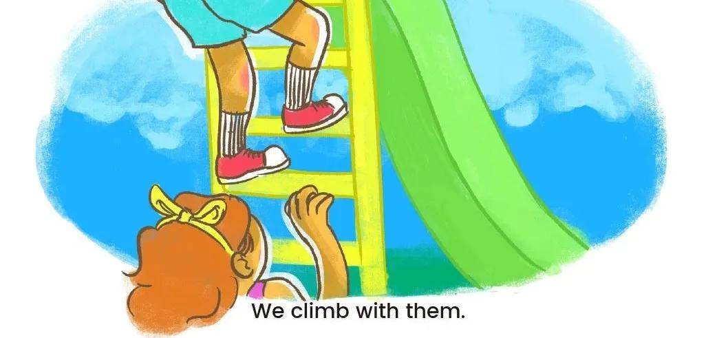 we climb with them.