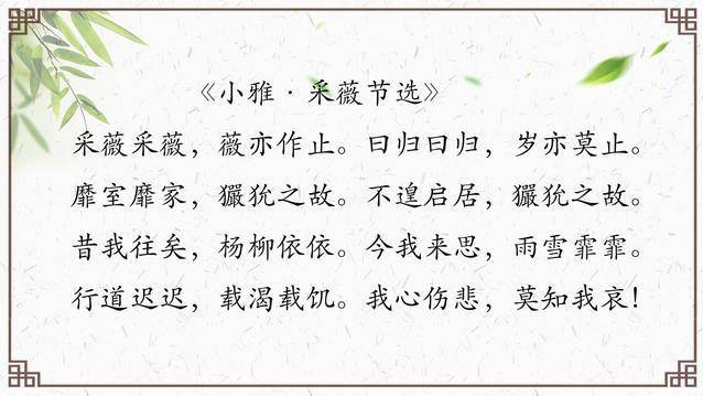 这个名字来源于《小雅·采薇》中的"今我来思,雨雪霏霏.