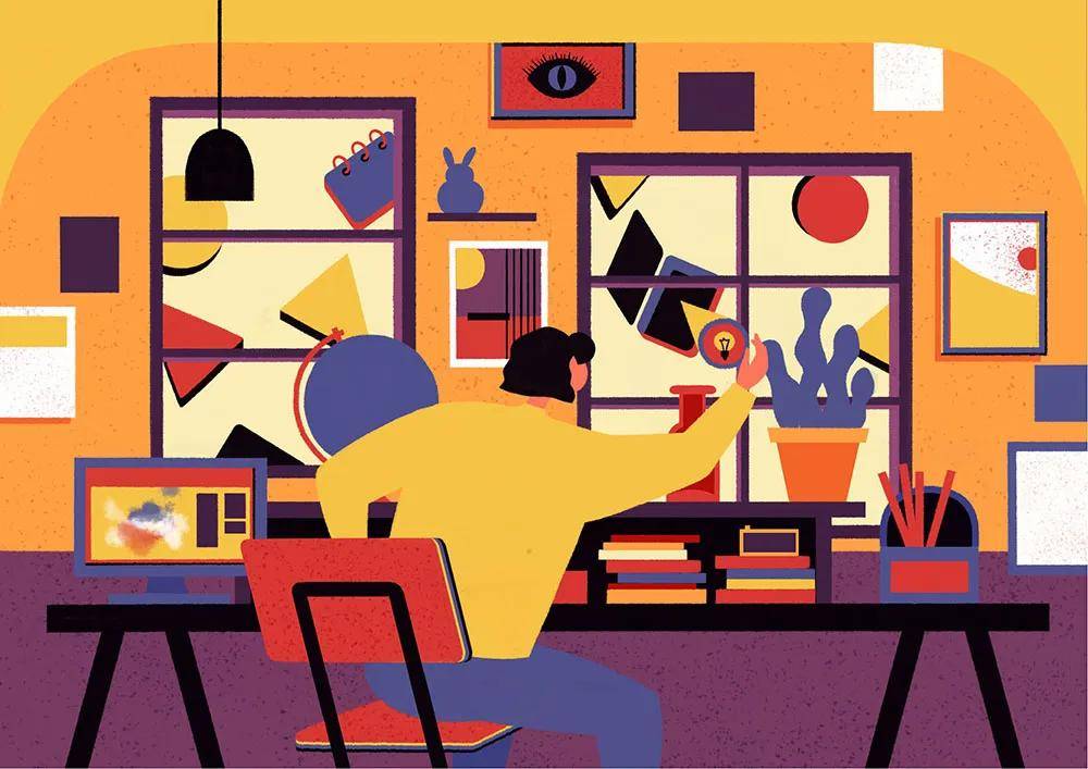 画面|这样学习平面插画就会变得很简单