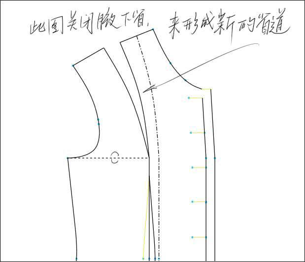 四,腋下省进行省道转移,省道关闭后,转入肩省,同样对bp点起到合体的