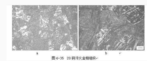 钢中淬火金相组织状态简介