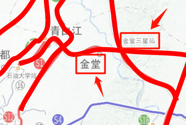 中 近期将会实施的线路 服务于成都市中心城区,青白江区,金堂县