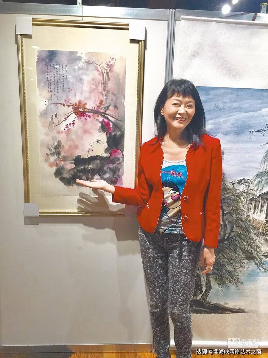 原创台湾花系列女星程秀瑛开画展感谢昔日小三赠花致意