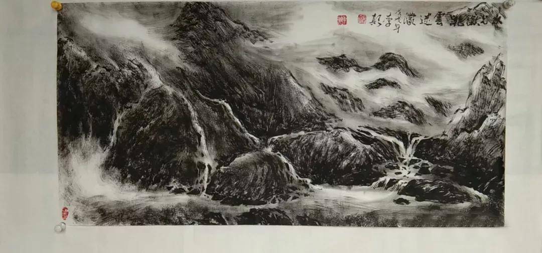 李颠焦墨山水画大师不傍一人独登绝顶