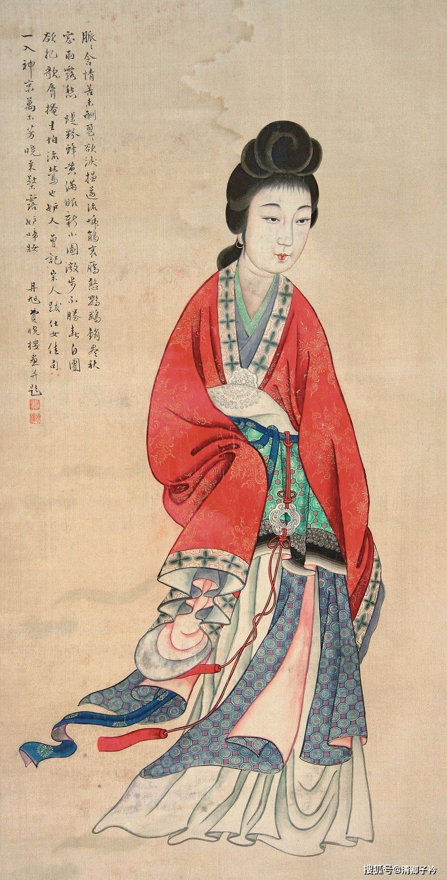 ☆珍品☆H 費丹旭【人物圖】(1802.1.29-1850.12.4)，清時代畫家