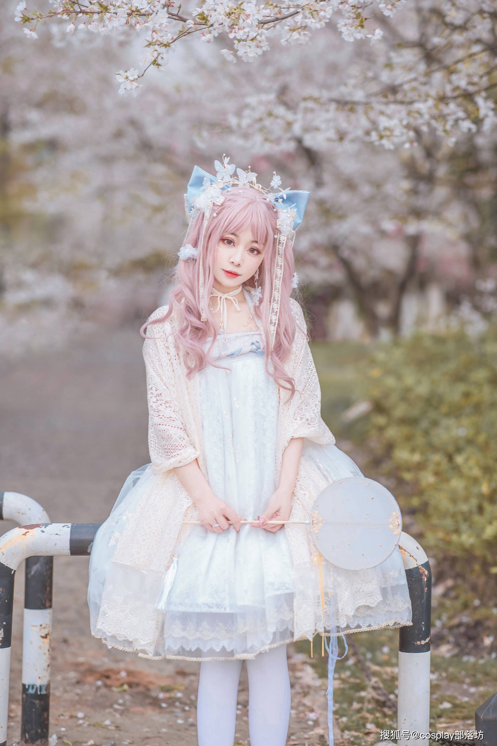 lolita樱花雨中的洛丽塔少女