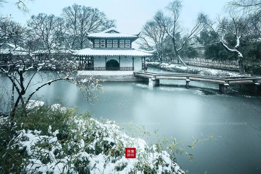 余晖下的苏州园林 如今秋雨晚晚的来了,点点滴滴落在园林中千百幢