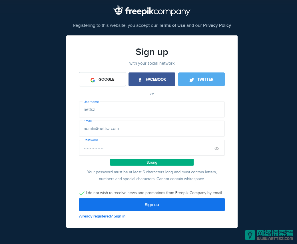 怎么注册freepikcompany账号
