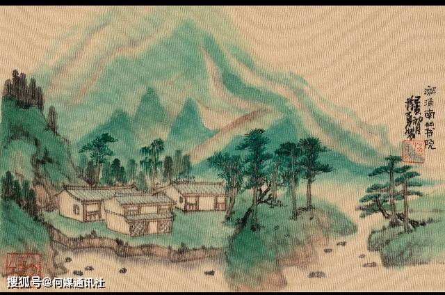 每周一画:浙派山水画名家蒋勇《澥浦南山书院》欣赏