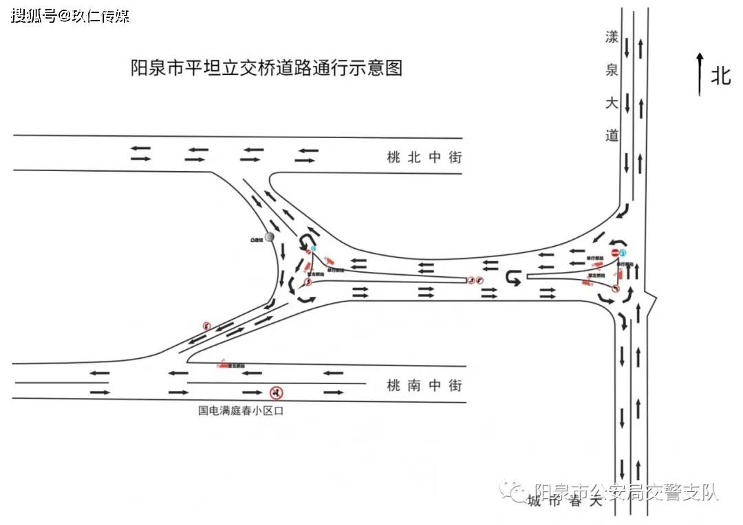 阳泉市平坦立交桥封闭施工及渠化改造通行公告