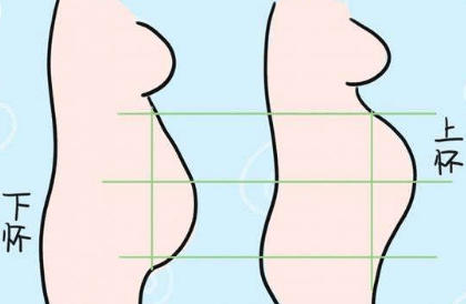 这里所说的"上下怀",简单来说,就是孕妈肚子的形状,如果胎宝"扎根"的