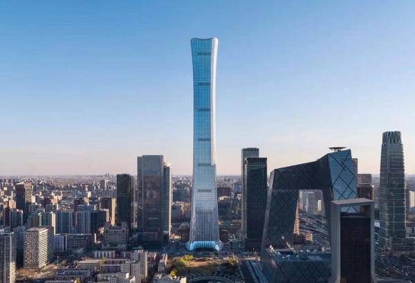 北京第一高楼,高528米,耗资240亿,是中国当代十大建筑