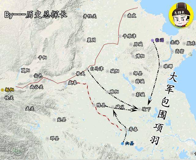 图解楚汉战争垓下大决战30万大军围困楚军项羽自刎乌江