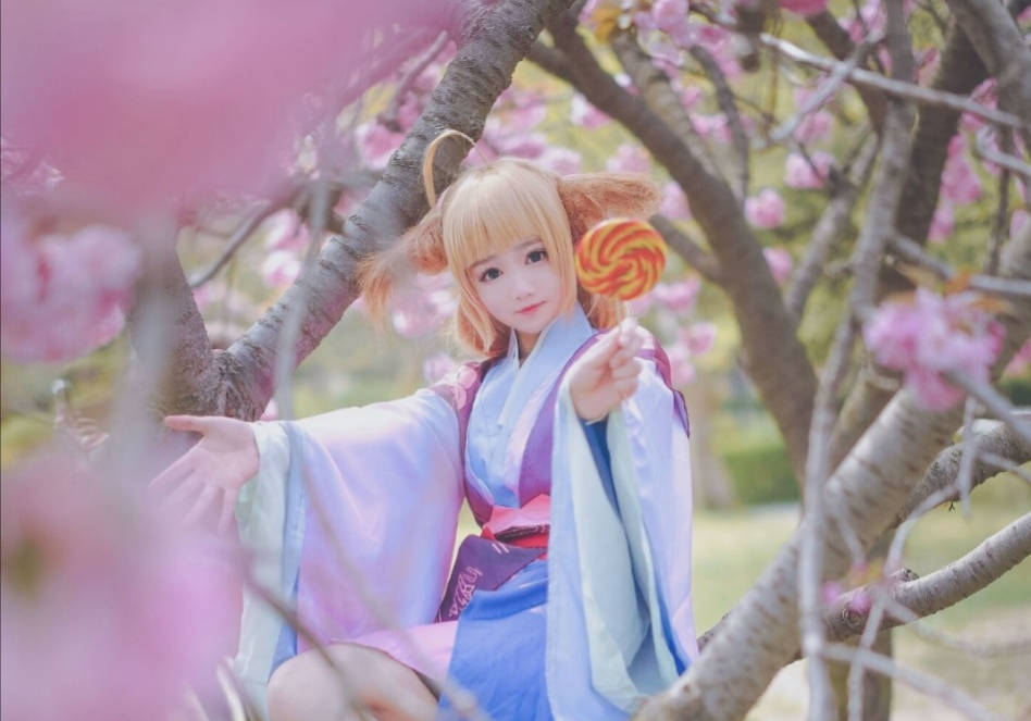 狐妖小红娘cos:头上呆毛可爱到爆