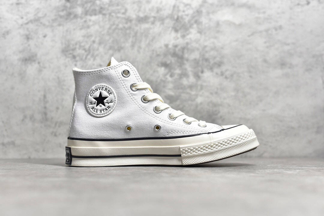 converse 匡威纯白黑线 chuck taylor 1970s 帆布鞋