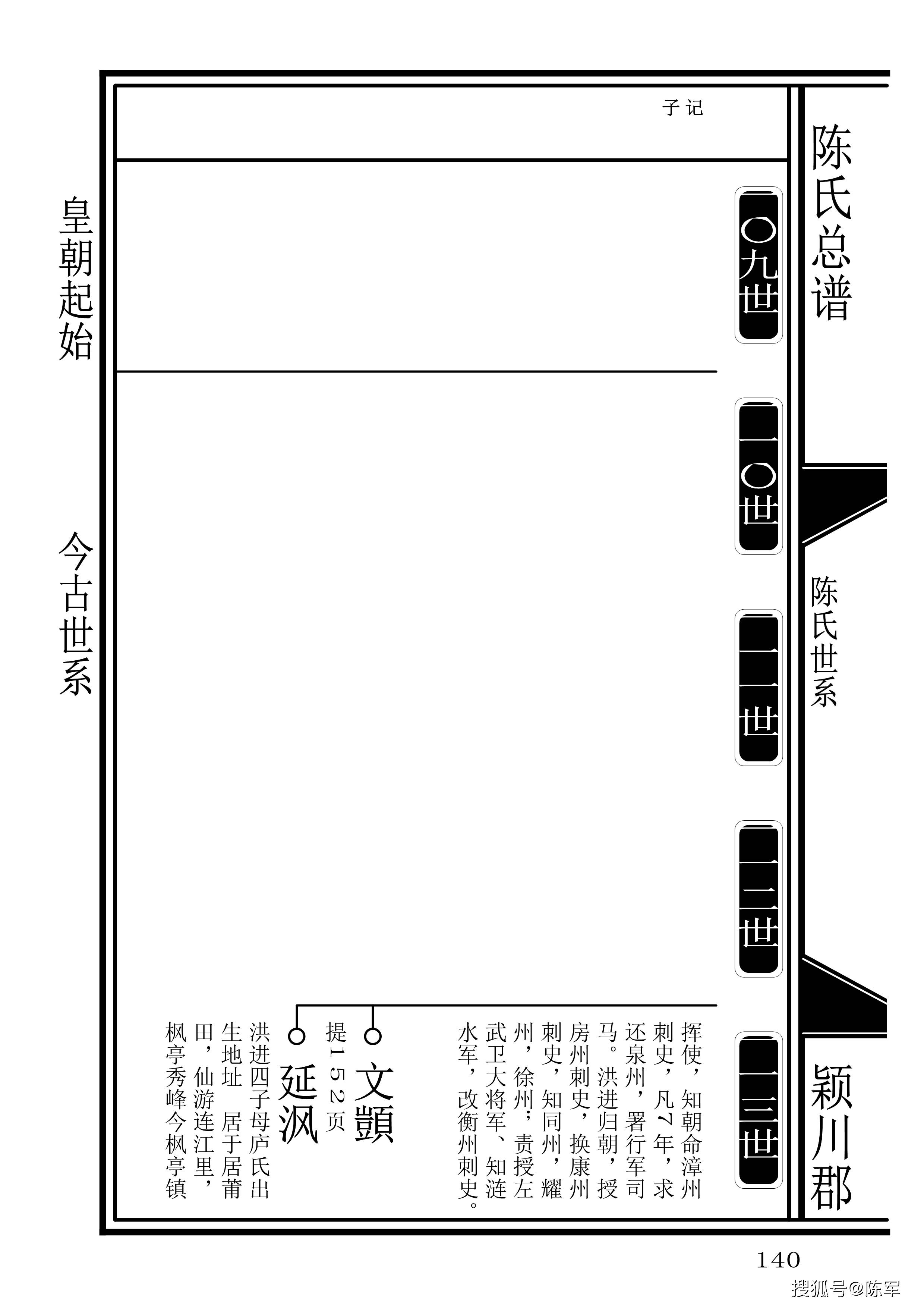 陈氏总族谱皇朝世系