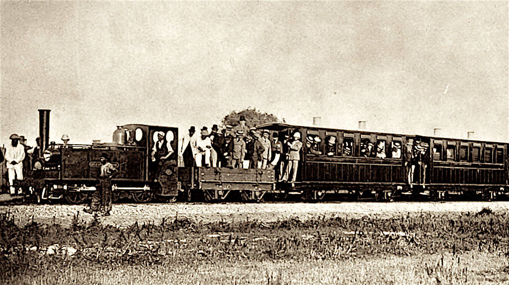 上海吴淞铁路1876年老照片