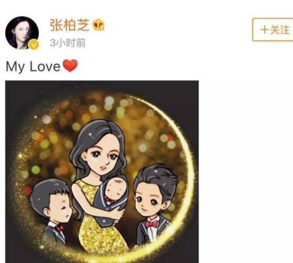 肤色|小麦肤色穿着黑色T恤，小脸肉嘟嘟可爱张柏芝三胎儿子越长越帅