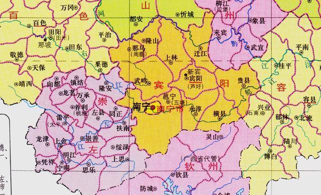 原创广西这六县以"山"为名,其二为千年古县,均因何得名?