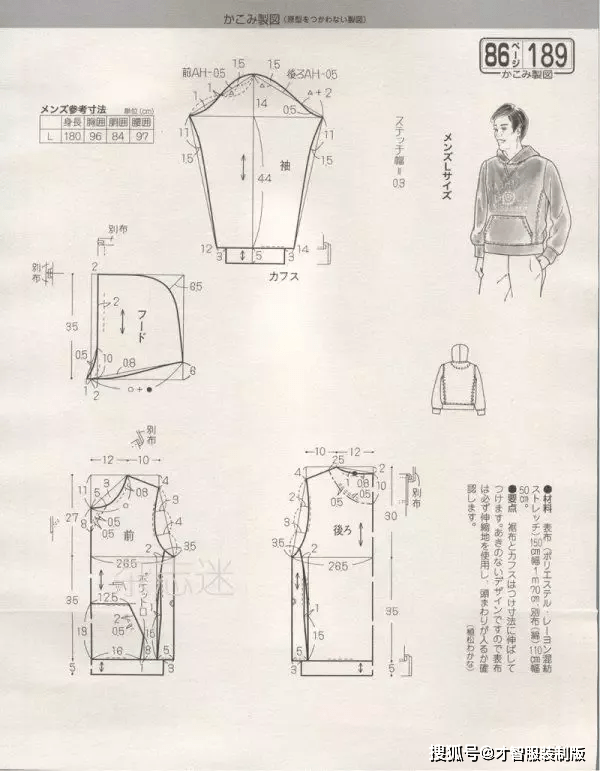 男装外套上衣裁剪图纸才智服装