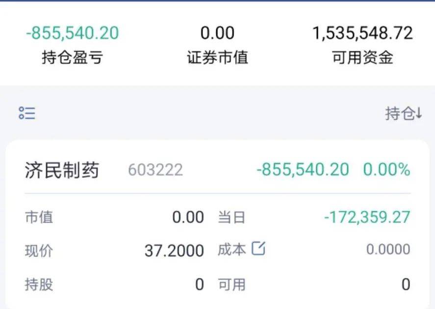 黄明亮割肉出场,最终亏掉85.5万元
