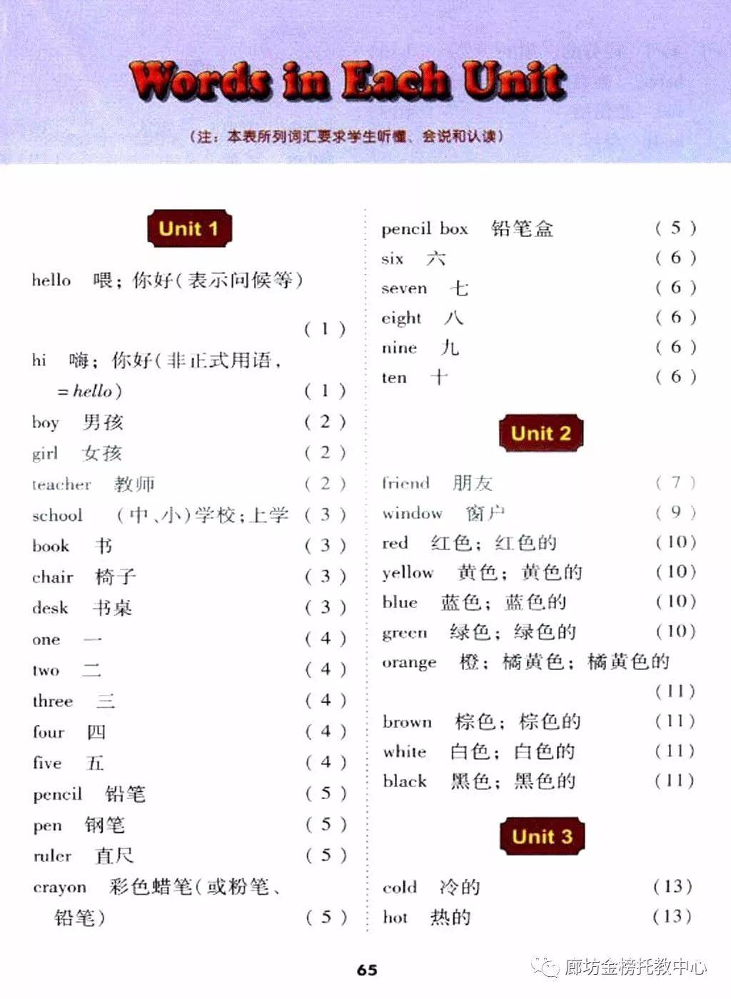 冀教版(三起)英语三年级上册电子课本pdf高清教材下载