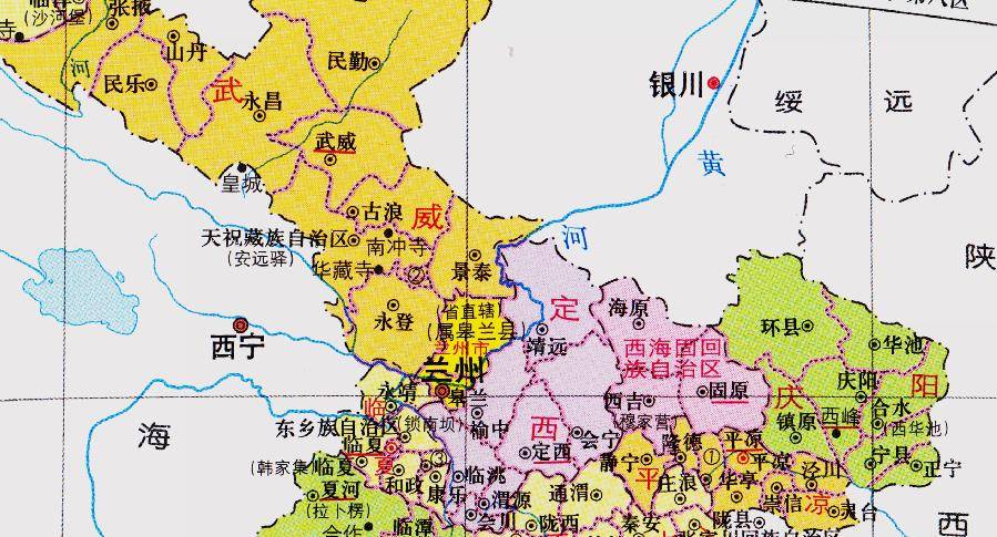 甘肃与宁夏的区域调整,甘肃省8个县,为何划入了宁夏省