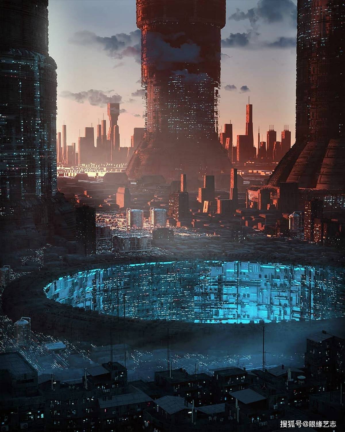 平行宇宙还是未来城市?疯狂的3d场景设计,虚拟世界的繁华灯火