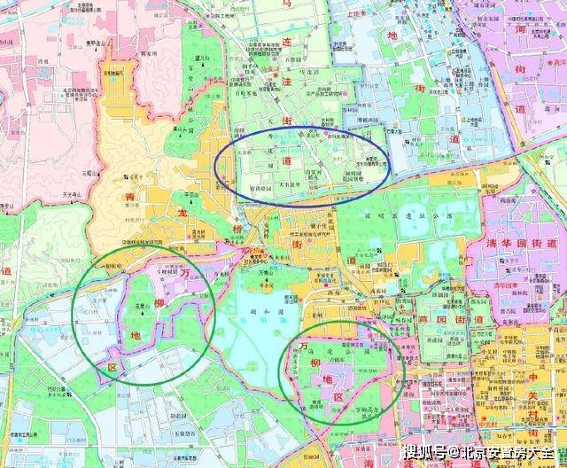 青龙桥街道的行政区划变迁可以看出:青龙桥街道西部的地区划归了海淀