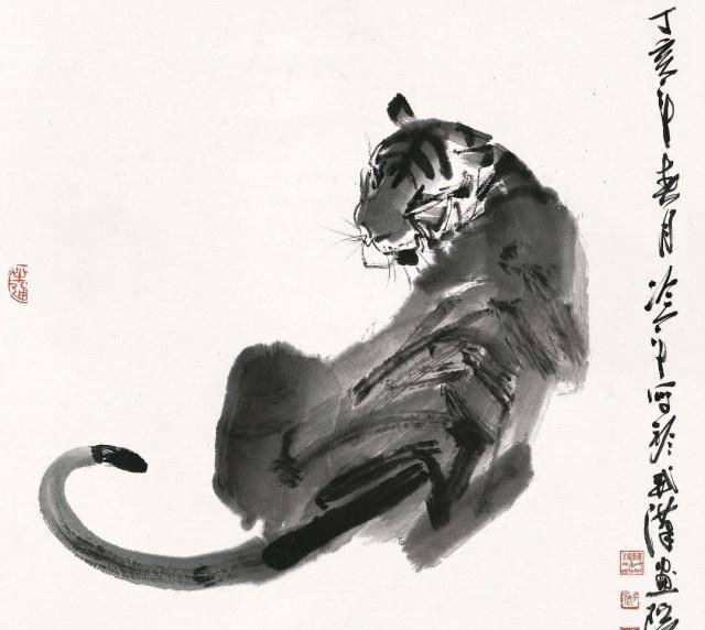 原创齐白石画虎无精打采卖3202万冷军画猛虎却只卖12万差在哪
