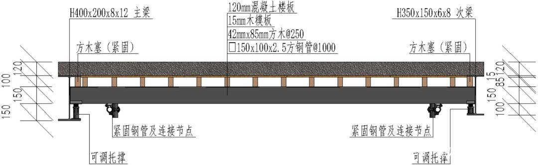 自承式楼板支撑系统节点详图