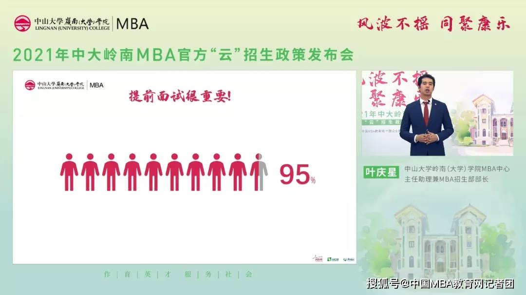 消息资讯|风波不摇 同聚康乐 ——2021年中大岭南MBA官方“云”招生政策发布会成功召开