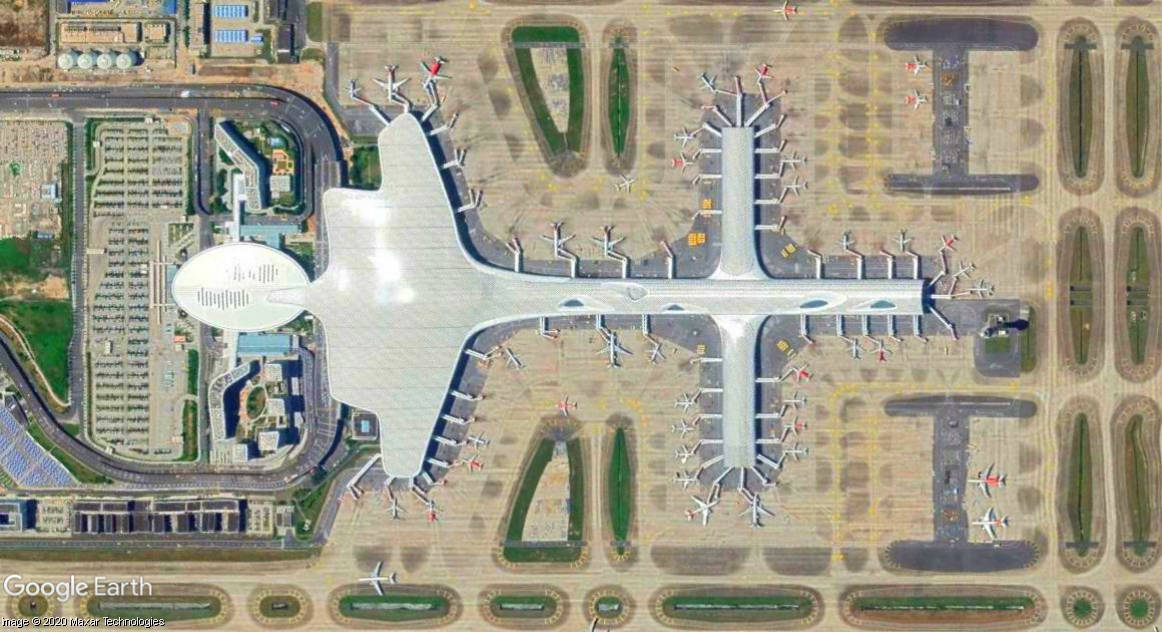 深圳宝安国际机场卫星航拍图
