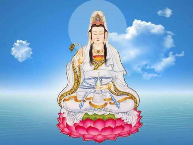 观世音菩萨大士劝艄公改恶从善,又撒沙填海