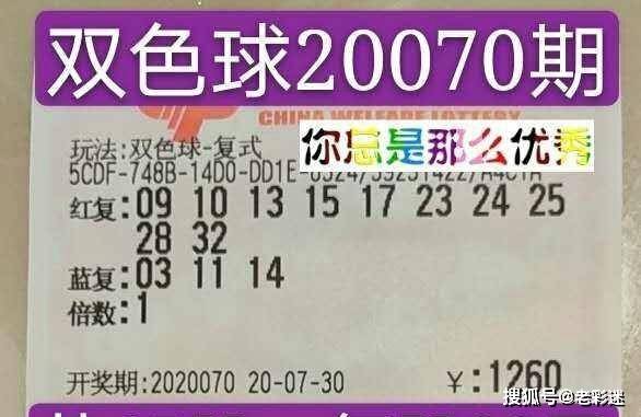双色球20070期晒实票分享：1张16632元复式，蓝球抓05.13.14