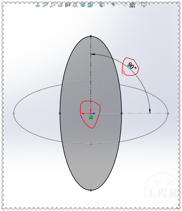 (这个椭圆也是引导线)3-1.旋转90度.3.