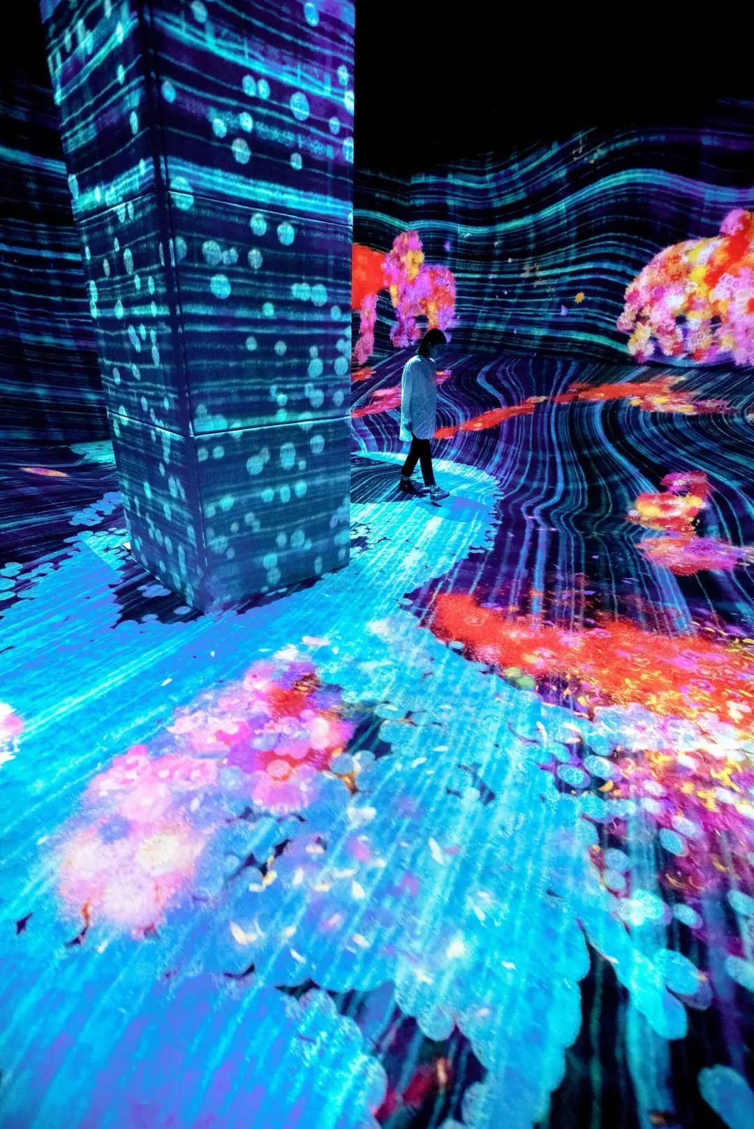 艺乎丨teamLab 科技交融的沉浸式艺术_粒子世界