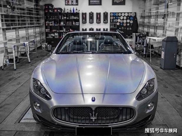 玛莎拉蒂granturismo 镭射银改色贴膜效果图_手机搜狐网