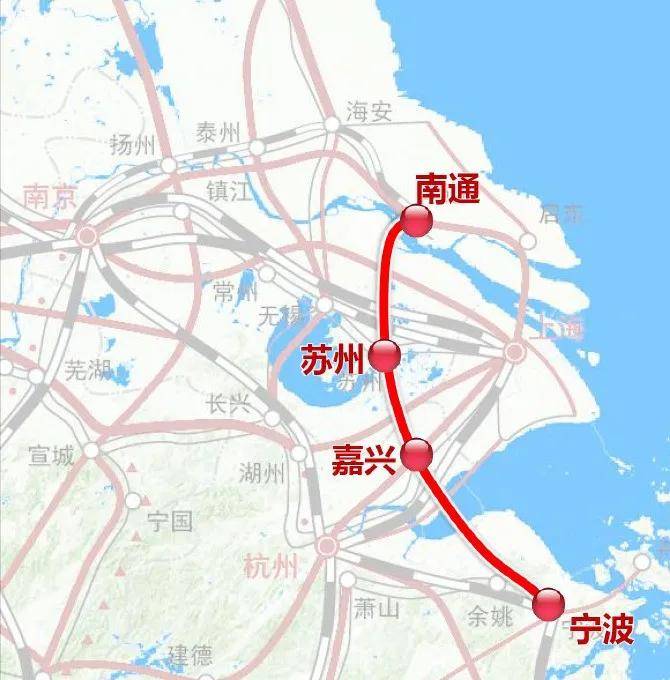 通苏嘉甬高铁,是由通苏嘉铁路和嘉兴至宁波跨杭州湾铁路大桥组成的