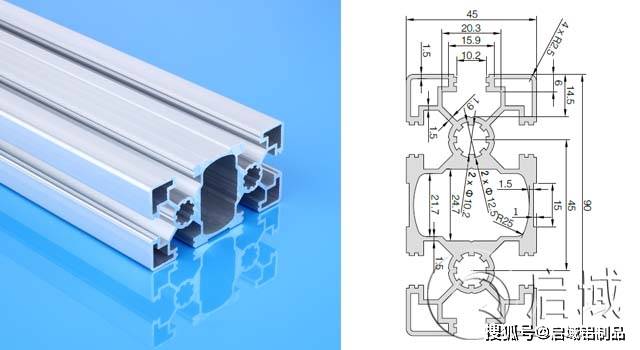 轻型工业铝型材4590参数介绍