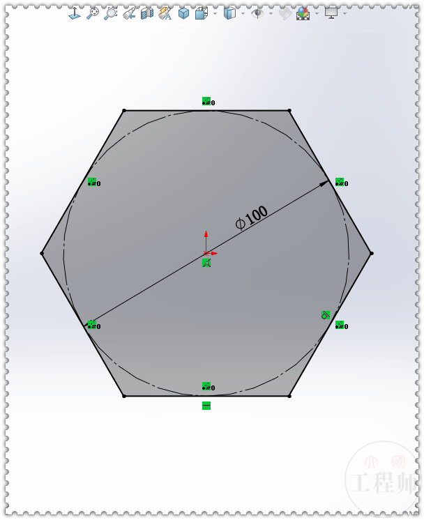 用solidworks画一个六边形多面体