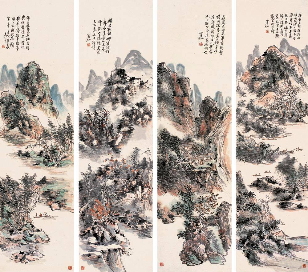 中国近现代山水画家黄宾虹有着"千古第一用墨大师"之誉