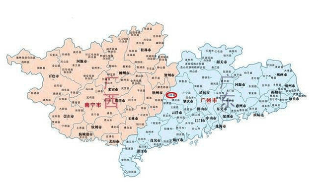 原创广东与广西的区域调整,广东省5个县,为何被划入了广西?