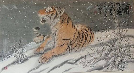 著名画虎艺术家王金生作品鉴赏