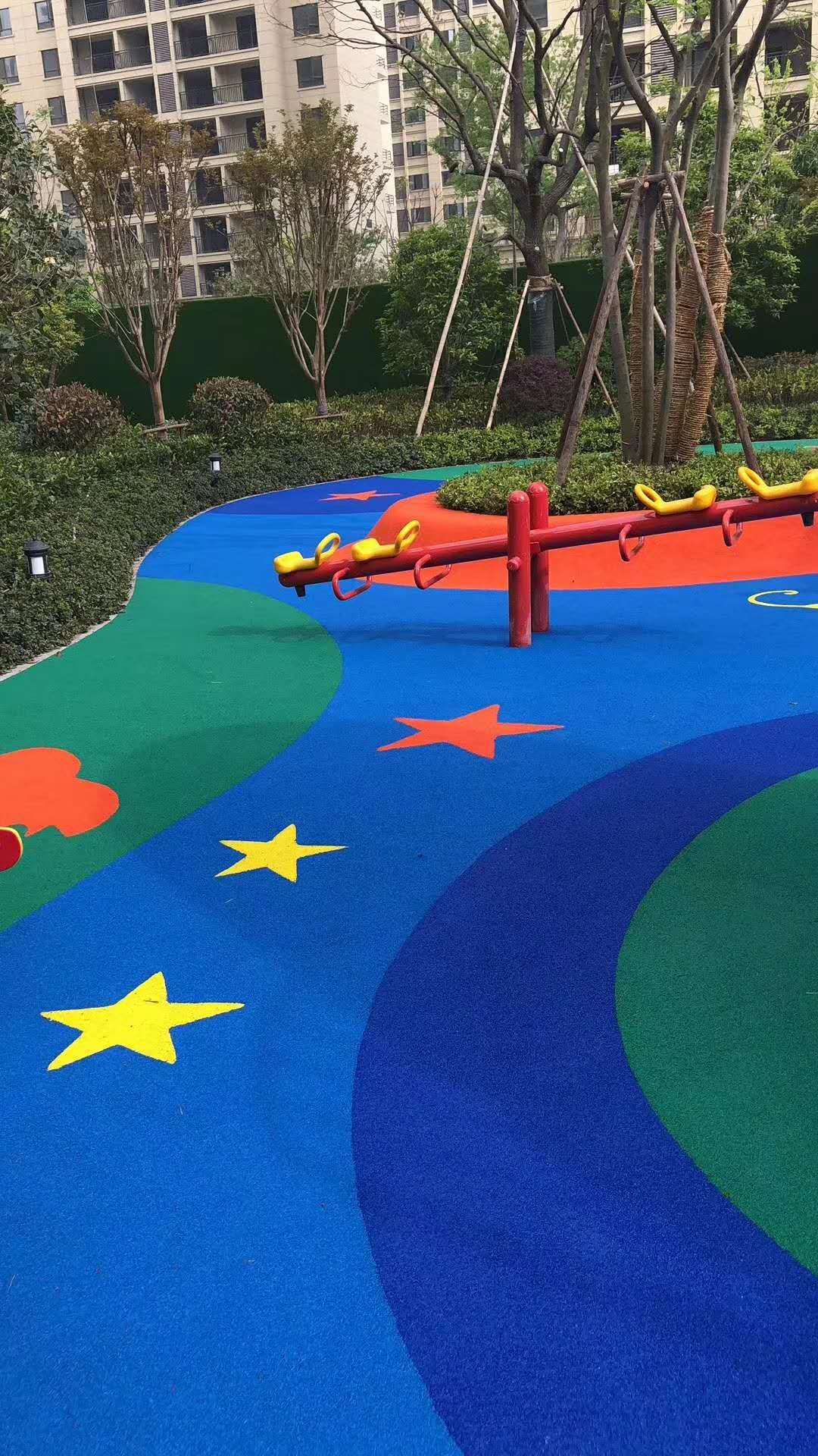 上海小区游乐场epdm塑胶地坪