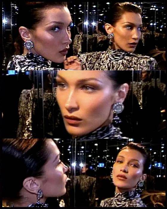 垫肩|超模姐妹垫肩造型齐翻车,拉宽身材还显老,网友:超模审美太难懂