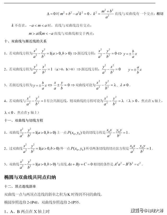 例题|附例题！高中生看过来喽~高中数学：双曲线全部知识总结